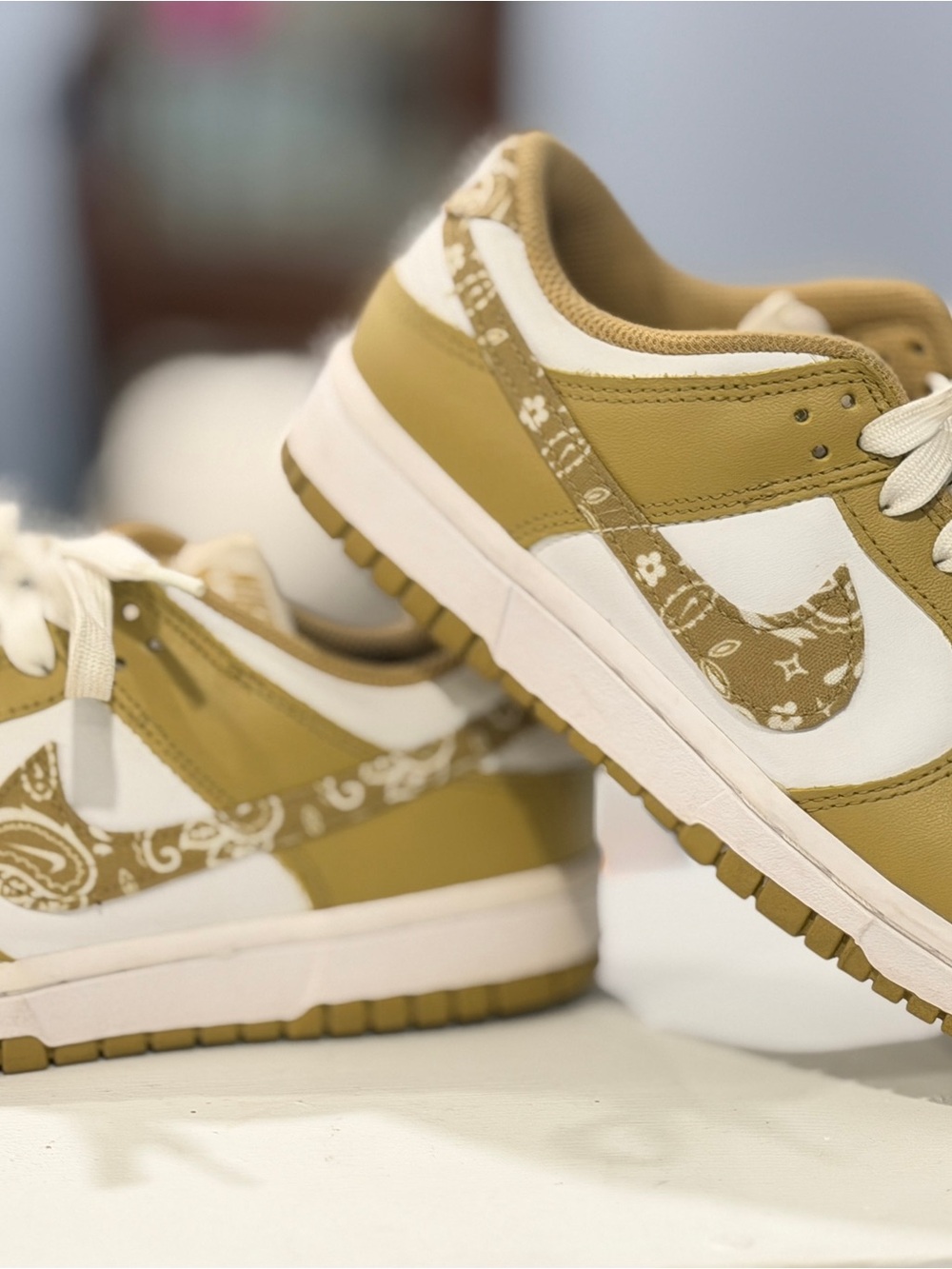 Authentic women’s Nike Dunk Low Paisley - barley size 7.5